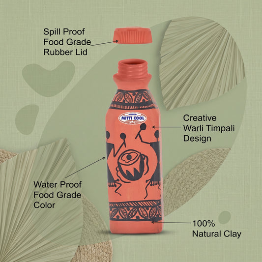 The Clay Water Bottle - Handcrafted